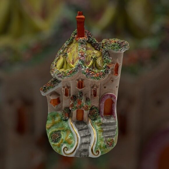 Antique 19th Century Staffordshire Flatback Spill Vase Made in England Collectib - Picture 5 of 16